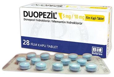 DUOPEZIL 5 mg/10 mg film kaplı tablet (28 film kaplı tablet) kutu görseli