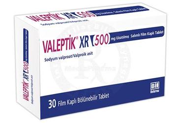 VALEPTIK XR 500 mg uzun etkili 30 film tablet kutu görseli