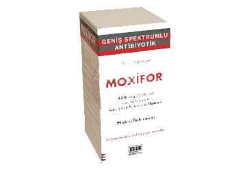 MOXIFOR 400 mg/250 ml IV inf. için çöz.içeren flakon kutu görseli