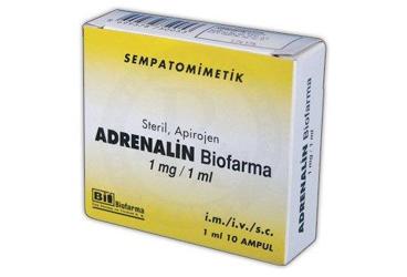 ADRENALIN BIOFARMA 1 mg 10 ampül kutu görseli