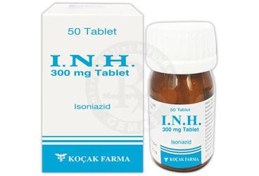 I.N.H 300 mg 50 tablet {8699579010033} kutu görseli