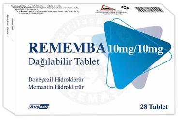 REMEMBA 10 mg/10 mg dağılabilir tablet (28 tablet) kutu görseli