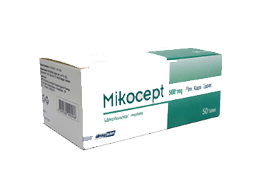 MIKOCEPT 500 mg 50 film kaplı tablet kutu görseli