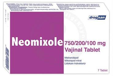 NEOMIXOLE 750/200/100 mg vaginal tablet kutu görseli