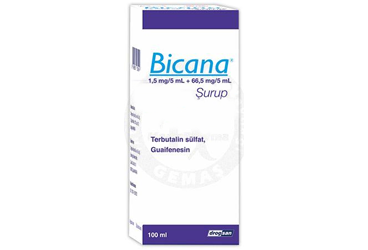 BICANA 1.5 mg/5 ml + 66.5 mg/5 ml şurup (100 ml) kutu görseli