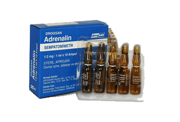 ADRENALIN DROGSAN 0.5 mg 10 ampül kutu görseli