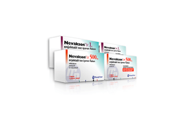 NEVAKSON 500 mg IM enjeksiyonluk toz içeren 1 flakon kutu görseli