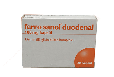 FERRO SANOL 20 duodenal kapsül kutu görseli