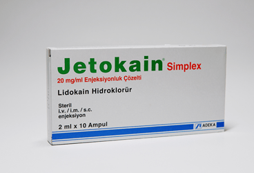JETOKAIN SIMPLEX 20 mg 2 ml 10 ampül kutu görseli