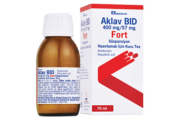 AKLAV BID 400 mg/57 mg fort süspansiyon hazırlamak için kuru toz (70 ml) kutu görseli