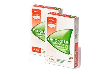 NICORETTE FRESHFRUIT 4 mg 30 MEYVELI SAKIZ kutu görseli