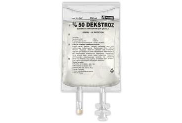 POLIFLEKS %50 DEKSTROZ sudaki solüsyonu 250 ml(pvc torba)setsiz kutu görseli