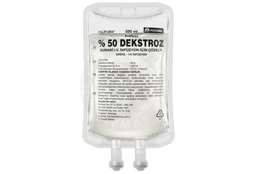POLIFLEKS %50 DEKSTROZ sudaki solüsyonu 500 ml(pvc torba)setli kutu görseli