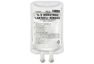 POLIFLEKS % 5 DEKSTROZ LAKTATLI RINGER IV infüzyon için çözelti 500 ml torba setli kutu görseli
