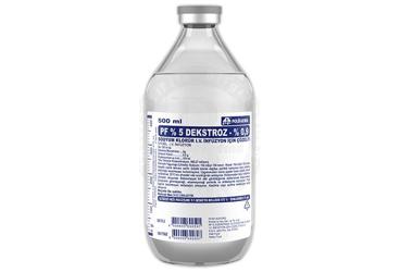 %5 DEKSTROZ-%0.9 Sodyum Klorür 500 CC setli (cam şişe) kutu görseli