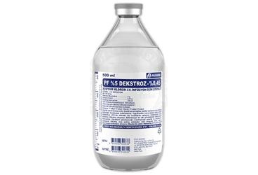 %5 DEKSTROZ %0.45 Sodyum Klorür solüsyonu 500 ml setli (cam şişe) kutu görseli