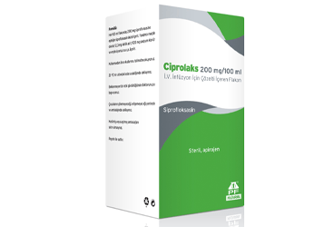 CIPROLAKS 200 mg/100 ml IV inf.çöz.içeren flakon kutu görseli