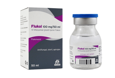 FLUKOL 100mg/50 ml IV infüzyonluk çözelti içeren 1 flakon kutu görseli