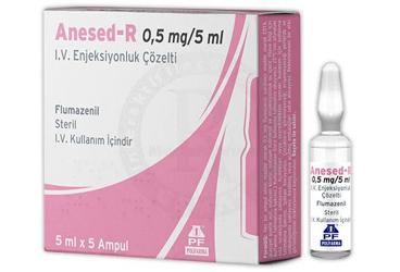ANESED-R 0.5 mg 5 ml I.V. enjeksiyon için çözelti içeren flakon (5 ampül) kutu görseli