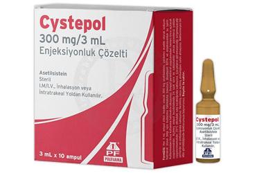 CYSTEPOL 300 mg/3 ml enjeksiyonluk/infüzyonluk çözelti kutu görseli