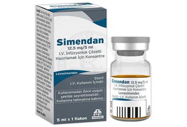 SIMENDAN 12 5 mg/5 ml I V infüzyonluk çözelti hazırlamak için konsantre kutu görseli