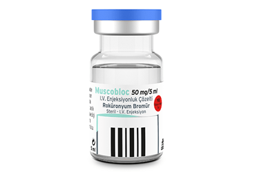 MUSCOBLOC 50 mg/5 ml IV enjeksiyonluk çözelti (10 flakon) kutu görseli