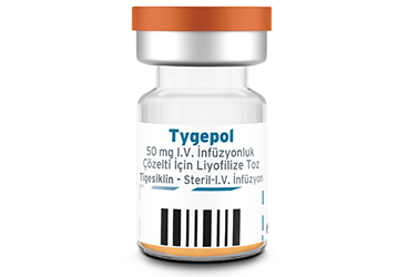 TYGEPOL 50 mg I.V. infüzyonluk çözelti için liyofilize toz (10 flakon) kutu görseli