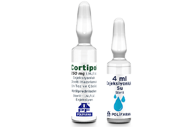 CORTIPOL 250 mg IV/IM enjeksiyonluk çözelti hazırlamak için toz ve çözücü kutu görseli