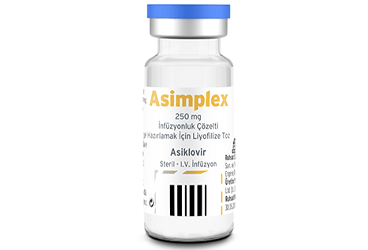 ASIMPLEX 250 mg enjeksiyonluk çözelti hazırlamak için liyofilize toz (5 flakon) kutu görseli