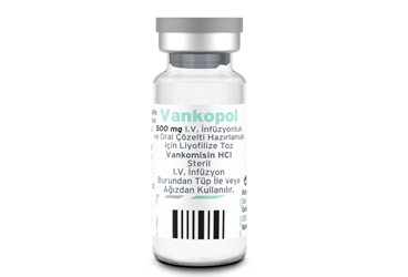 VANKOPOL 0.5 G IV infüzyonluk ve oral çözelti hazırlamak için liyofilize toz 1 flakon kutu görseli