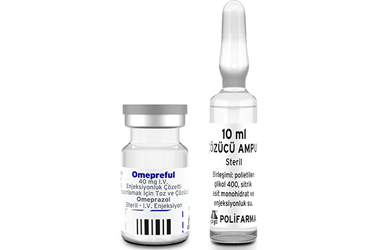 OMEPREFUL 40 mg IV enjeksiyonluk çözelti hazırlamak için toz ve çözücü kutu görseli