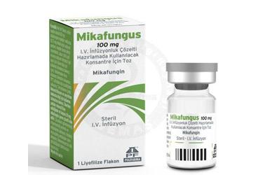 MIKAFUNGUS 100 mg I.V infüzyonluk çözelti hazırlamak için toz 1 flakon kutu görseli