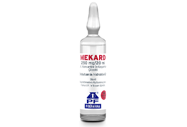 MEKARD 250mg/20ml IV konsantre infüzyonluk çözelti (10 flakon) kutu görseli