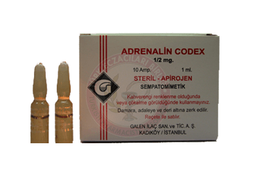 ADRENALIN COD.GALEN 0.5 mg 10 ampül kutu görseli