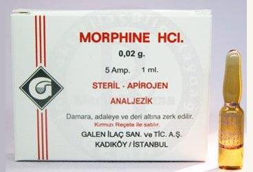 MORPHINE HCL 0.02 gr 5 ampül kutu görseli