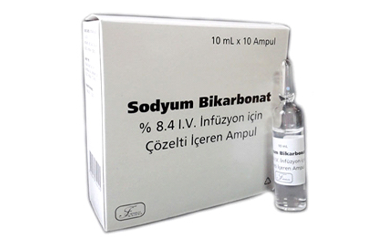 SODYUM BIC.MOL.%8.4 10 ml 10 ampül kutu görseli