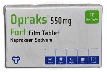 OPRAKS FORT 550 mg 10 film tablet kutu görseli
