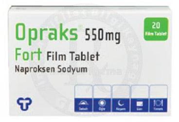 OPRAKS FORT 550 mg 20 film tablet kutu görseli