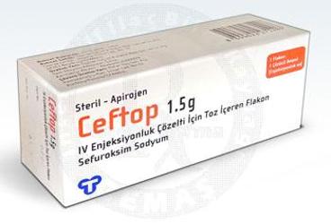 CEFTOP 1.5 G IV enjeksiyonluk çözelti için toz içeren flakon kutu görseli