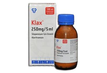 KLAX 250 mg 100 ml oral süspansiyon kutu görseli