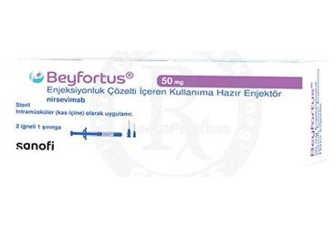 BEYFORTUS 50 mg enjeksiyonluk çözelti içeren kullanıma hazır enjektör kutu görseli