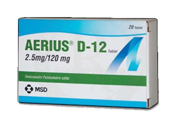AERIUS D-12 20 tablet kutu görseli
