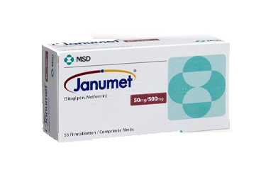 JANUMET 50/500 mg 56 film kaplı tablet kutu görseli