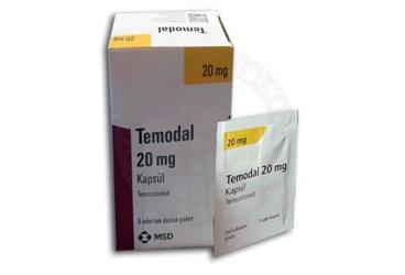 TEMODAL 20 mg 5 kapsül kutu görseli