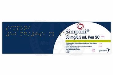 SIMPONI 50 mg enj. çöz.içeren kul. hazır 1 kalem kutu görseli