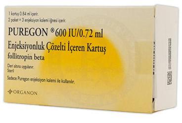PUREGON 600 IU/ 0.72 ml S.C. enj.için sol. içeren 1 kartuş kutu görseli