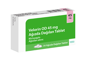 VELORIN OD 45 mg ağızda dağılan 30 tablet { Teva } kutu görseli