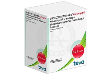 BUDECORT STERI-NEB 0.5 mg/2 ml nebulizasyon için inhilasyon süspansiyonu içeren tek dozluk 20 ampül kutu görseli
