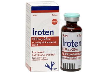 IROTEN 500 mg/25 ml IV infüzyon için konsantre çözelti içeren flakon { Teva } kutu görseli
