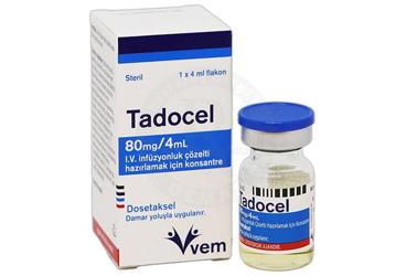 TADOCEL 80 mg/4 ml inf. için konsantre çöz. içeren flakon { Teva } kutu görseli